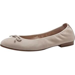 Tamaris Damen Ballerina Leder flach, beige, 40 EU Tamaris Damen Ballerina Leder flach, beige, 40 EU