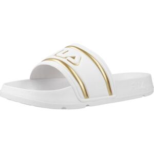 FILA Damen Slides MORRO BAY LOGO sportlich, Weiß (White-Gold), 40 FILA Damen Slides MORRO BAY LOGO sportlich, Weiß (White-Gold), 40