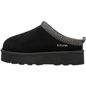 s.Oliver Damen Pantoletten aus Leder zum Reinschlüpfen, Schwarz (Black), 40 EU s.Oliver Damen Pantoletten aus Leder zum Reinschlüpfen, Schwarz (Black), 40 EU