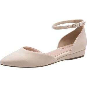 Tamaris Damen Ballerina mit Strap flach, beige, 39 EU Tamaris Damen Ballerina mit Strap flach, beige, 39 EU
