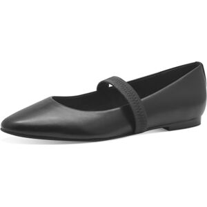 MARCO TOZZI Damen Ballerinas mit Riemen Spitz, Schwarz (Black), 41 EU MARCO TOZZI Damen Ballerinas mit Riemen Spitz, Schwarz (Black), 41 EU