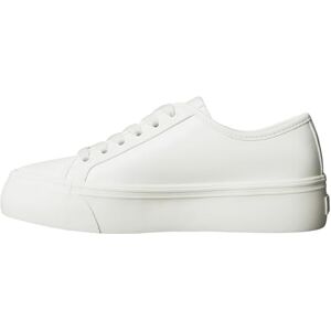 Calvin Damen Vulcanized Sneaker Lace Up Low Top, Weiß (Lily White), 37 Calvin Damen Vulcanized Sneaker Lace Up Low Top, Weiß (Lily White), 37