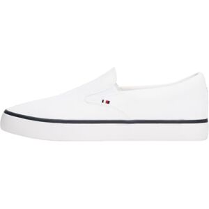 Tommy Hilfiger Herren Vulcanized Sneaker Core Slip On, Weiß (White), 46 Tommy Hilfiger Herren Vulcanized Sneaker Core Slip On, Weiß (White), 46