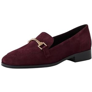 Tamaris Damen Slipper Leder Blockabsatz bequem; Dark RED, EU 36 Tamaris Damen Slipper Leder Blockabsatz bequem; Dark RED, EU 36