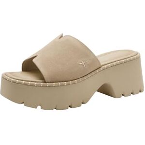 Tamaris Damen Pantolette mit Blockabsatz Leder, beige, 39 EU Tamaris Damen Pantolette mit Blockabsatz Leder, beige, 39 EU