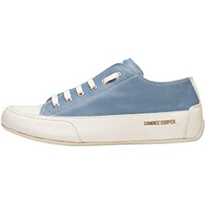 Candice Cooper Rock S-Sneakers aus Leder in Vintage-Optik-Weiß, Weiß-Hellblau 41 Candice Cooper Rock S-Sneakers aus Leder in Vintage-Optik-Weiß, Weiß-Hellblau 41