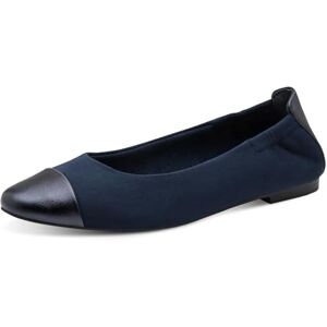 MARCO TOZZI Damen Ballerinas weiches Feel Me Fußbett weiches Innenfutter Spitz, blau (Navy Comb), 39 EU MARCO TOZZI Damen Ballerinas weiches Feel Me Fußbett weiches Innenfutter Spitz, blau (Navy Comb), 39 EU