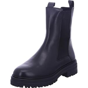 MARCO TOZZI Damen Chelsea Boots aus Leder mit Plateau, Schwarz (Black), 37 EU MARCO TOZZI Damen Chelsea Boots aus Leder mit Plateau, Schwarz (Black), 37 EU