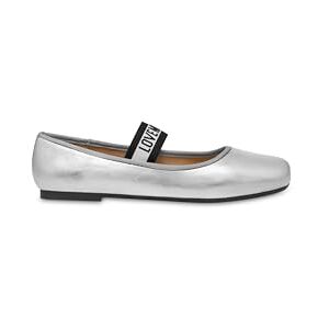 Love Moschino Damen Polja11071g0mif090240 Ballerinas, Silber/schwarz, 40 EU Love Moschino Damen Polja11071g0mif090240 Ballerinas, Silber/schwarz, 40 EU
