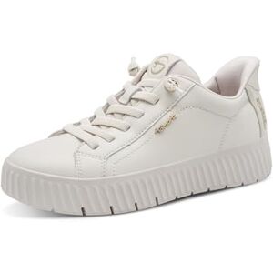 Tamaris Damen Wide FIT Damen Step IN Leder Sneaker flach zum Schlupfen, weiß (Offwhite), 42 EU Tamaris Damen Wide FIT Damen Step IN Leder Sneaker flach zum Schlupfen, weiß (Offwhite), 42 EU