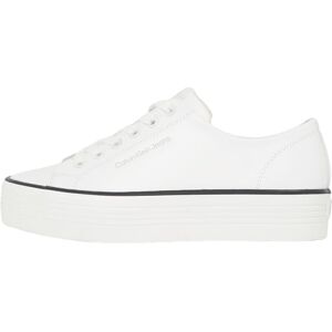 Calvin Damen Vulcanized Sneaker Bold Low aus Leder, Weiß (Bright White/Black), 39 Calvin Damen Vulcanized Sneaker Bold Low aus Leder, Weiß (Bright White/Black), 39