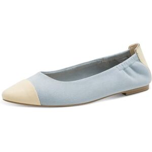 MARCO TOZZI Damen Ballerinas weiches Feel Me Fußbett weiches Innenfutter Spitz, blau (LT.Blue Comb), 39 EU MARCO TOZZI Damen Ballerinas weiches Feel Me Fußbett weiches Innenfutter Spitz, blau (LT.Blue Comb), 39 EU