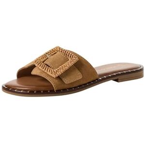 MARCO TOZZI Damen Pantoletten aus Leder mit Schnalle, Beige (Desert Comb), 40 EU MARCO TOZZI Damen Pantoletten aus Leder mit Schnalle, Beige (Desert Comb), 40 EU
