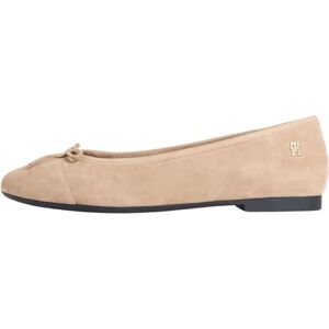 Tommy Hilfiger Damen Ballerinas aus Leder, Beige (Safari Canvas), 36 Tommy Hilfiger Damen Ballerinas aus Leder, Beige (Safari Canvas), 36