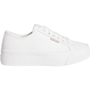 Calvin Damen Vulcanized Sneaker Flatform mit Plateau, Weiß (Bright White), 40 Calvin Damen Vulcanized Sneaker Flatform mit Plateau, Weiß (Bright White), 40