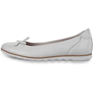 Tamaris Damen Ballerina 1-22128-42 117 38 White Leather Tamaris Damen Ballerina 1-22128-42 117 38 White Leather