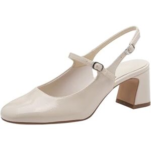 Tamaris Damen Sling Pump mit Blockabsatz, beige, 41 EU Tamaris Damen Sling Pump mit Blockabsatz, beige, 41 EU