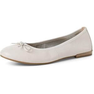 MARCO TOZZI Damen Ballerinas weiches Feel Me Fußbett Leder weiches Innenfutter Modisch, weiß (White), 39 EU MARCO TOZZI Damen Ballerinas weiches Feel Me Fußbett Leder weiches Innenfutter Modisch, weiß (White), 39 EU