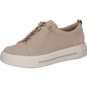 CAPRICE Damen Plateau Sneaker aus Leder Low Top, Beige (Sand Suede), 39 EU CAPRICE Damen Plateau Sneaker aus Leder Low Top, Beige (Sand Suede), 39 EU