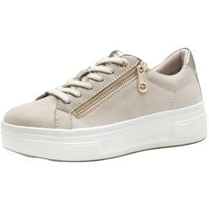 Tamaris Comfort Damen Plateau Sneaker mit Reißverschluss Low Top, Beige (Beige Nubuk), 39 EU Tamaris Comfort Damen Plateau Sneaker mit Reißverschluss Low Top, Beige (Beige Nubuk), 39 EU