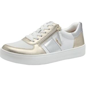 Tamaris Comfort Damen Sneaker flach mit Reißverschluss Freizeit, Mehrfarbig (Gold/Silver), 40 EU Tamaris Comfort Damen Sneaker flach mit Reißverschluss Freizeit, Mehrfarbig (Gold/Silver), 40 EU