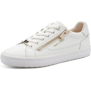 MARCO TOZZI Damen Sneaker Schnürung und Reißverschluss Modern, weiß (White), 40 EU MARCO TOZZI Damen Sneaker Schnürung und Reißverschluss Modern, weiß (White), 40 EU