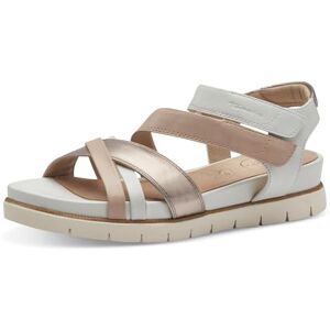 Tamaris Comfort Damen Sandalen flach aus Leder mit Klettverschluss, Rosa (Rose Comb), 40 EU Tamaris Comfort Damen Sandalen flach aus Leder mit Klettverschluss, Rosa (Rose Comb), 40 EU