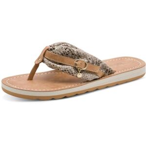 Tamaris Damen Zehentrenner Pantolette flach, beige, 40 EU Tamaris Damen Zehentrenner Pantolette flach, beige, 40 EU