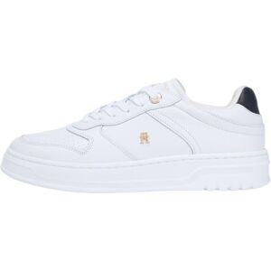 Tommy Hilfiger Damen Cupsole Sneaker Sporty Corp aus Leder, Weiß (White), 41 Tommy Hilfiger Damen Cupsole Sneaker Sporty Corp aus Leder, Weiß (White), 41