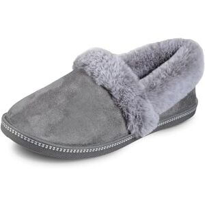 Skechers Damen Cozy Campfire Team Toasty Hausschuh, Charcoal Microfiber Suede Faux Fur Line, 38.5 EU Skechers Damen Cozy Campfire Team Toasty Hausschuh, Charcoal Microfiber Suede Faux Fur Line, 38.5 EU