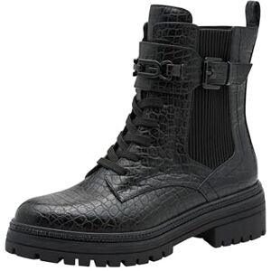 MARCO TOZZI by Guido Maria Kretschmer Damen Stiefeletten zum Schnüren mit Schnalle Glitzerdetails, Schwarz (Black Str.), 41 EU MARCO TOZZI by Guido Maria Kretschmer Damen Stiefeletten zum Schnüren mit Schnalle Glitzerdetails, Schwarz (Black Str.), 41 EU