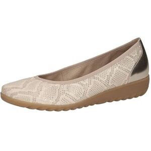 CAPRICE Damen Ballerinas aus Leder mit Keilabsatz, Gold (Lt.Gold Comb), 39 EU CAPRICE Damen Ballerinas aus Leder mit Keilabsatz, Gold (Lt.Gold Comb), 39 EU