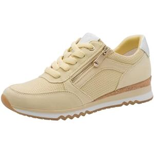 MARCO TOZZI Damen Sneaker weiches Feel Me Wechselfußbett weiches Innenfutter Vegan Modern, gelb (Vanilla Comb), 39 EU MARCO TOZZI Damen Sneaker weiches Feel Me Wechselfußbett weiches Innenfutter Vegan Modern, gelb (Vanilla Comb), 39 EU