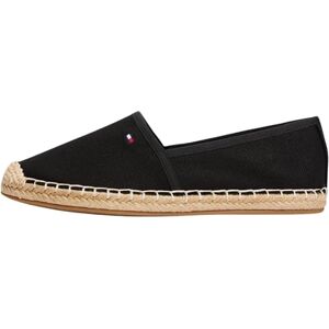 Tommy Hilfiger Damen Espadrilles Flag Canvas mit Logo, Schwarz (Black), 37 Tommy Hilfiger Damen Espadrilles Flag Canvas mit Logo, Schwarz (Black), 37
