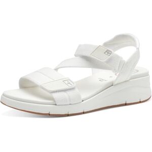 Tamaris Comfort Damen Sandalen flach mit Klettverschluss Vegan, Weiß (White), 39 EU Tamaris Comfort Damen Sandalen flach mit Klettverschluss Vegan, Weiß (White), 39 EU