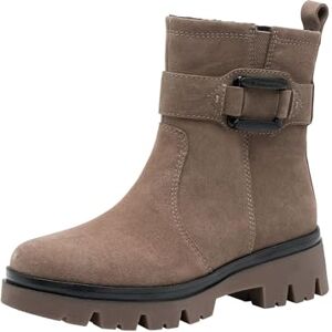 Tamaris Comfort Damen Stiefeletten aus Leder mit Reißverschluss, Braun (Pepper Suede), 42 EU Tamaris Comfort Damen Stiefeletten aus Leder mit Reißverschluss, Braun (Pepper Suede), 42 EU