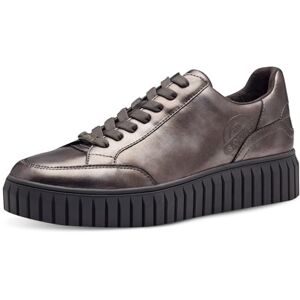 s.Oliver Damen Sneaker flach Low Top Vegan, Metallisch (Gunmetal), 40 EU s.Oliver Damen Sneaker flach Low Top Vegan, Metallisch (Gunmetal), 40 EU