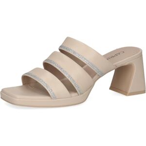 CAPRICE Damen Pantoletten aus Leder mit Absatz, Cremefarben (Offwhite Nappa), 36 EU CAPRICE Damen Pantoletten aus Leder mit Absatz, Cremefarben (Offwhite Nappa), 36 EU