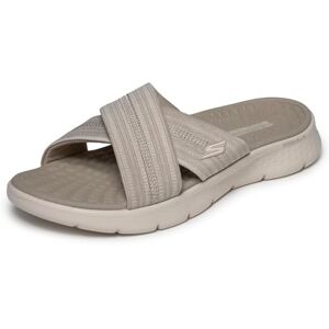 Skechers Damen Go Walk Flex Sandal Impressed Flat, Braun, 41 EU Skechers Damen Go Walk Flex Sandal Impressed Flat, Braun, 41 EU