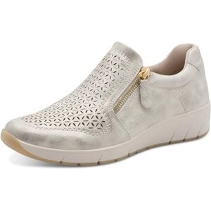 Jana Damen Slip On Vegan 8-24765-46 Sneaker, BEIGE/Gold, 39 EU Jana Damen Slip On Vegan 8-24765-46 Sneaker, BEIGE/Gold, 39 EU