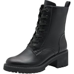MARCO TOZZI Damen Stiefeletten zum Schnüren mit Reißverschluss Blockabsatz, Schwarz (Black), 38 EU MARCO TOZZI Damen Stiefeletten zum Schnüren mit Reißverschluss Blockabsatz, Schwarz (Black), 38 EU
