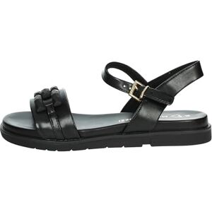 MARCO TOZZI Damen Sandalen flach mit Schließe Sommer, Schwarz (Black), 39 EU MARCO TOZZI Damen Sandalen flach mit Schließe Sommer, Schwarz (Black), 39 EU