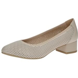 CAPRICE Damen Pumps aus Leder, Beige (Cream Nappa), 39 CAPRICE Damen Pumps aus Leder, Beige (Cream Nappa), 39