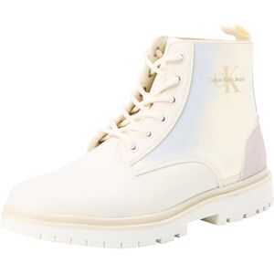 Calvin Jeans Damen Mid Boot Stiefel Eva Boot Mid Lace Up zum Schnüren, Weiß (Creamy White/Eggshell), 37 Calvin Jeans Damen Mid Boot Stiefel Eva Boot Mid Lace Up zum Schnüren, Weiß (Creamy White/Eggshell), 37