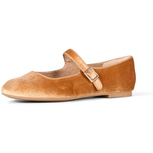 Amazon Essentials Damen Mary-Jane-Ballerinas, Apricot Orange Samt, 41 EU Amazon Essentials Damen Mary-Jane-Ballerinas, Apricot Orange Samt, 41 EU