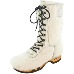 woody Damen Rosanna Fell Clog Stiefel, Fell weiss, Größe 36 woody Damen Rosanna Fell Clog Stiefel, Fell weiss, Größe 36