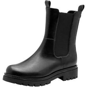 MARCO TOZZI Damen Chelsea Boots Rund mit Reißverschluss, Schwarz (Black), 41 EU MARCO TOZZI Damen Chelsea Boots Rund mit Reißverschluss, Schwarz (Black), 41 EU