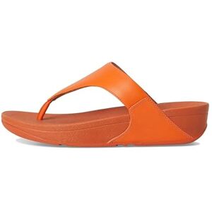 Fitflop Lulu Damen Plateau-Sandalen aus Leder mit Zehensteg in Weiß, Satsuma, 42 EU Fitflop Lulu Damen Plateau-Sandalen aus Leder mit Zehensteg in Weiß, Satsuma, 42 EU