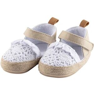 Sterntaler Baby Ballerinas Spitze Baby Schuhe aus Canvas und Spitze mit Klettverschluss Kleinkind Mädchen Schuhe mit rutschfester Sohle, weiß, Größe 18 Sterntaler Baby Ballerinas Spitze Baby Schuhe aus Canvas und Spitze mit Klettverschluss Kleinkind Mädchen Schuhe mit rutschfester Sohle, weiß, Größe 18