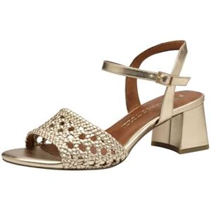 MARCO TOZZI Damen Sandalen mit Absatz Elegant mit Lochmuster, Gold (Gold), 36 EU MARCO TOZZI Damen Sandalen mit Absatz Elegant mit Lochmuster, Gold (Gold), 36 EU